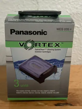 035p Panasonic Vortex Hydraclean Shaving System 3-pack Cartridges Wes Open Box