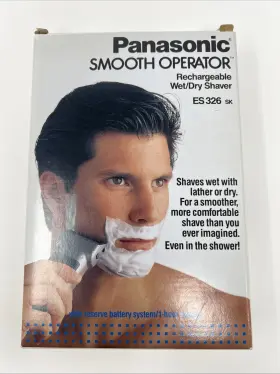 Panasonic 037988600588 Smooth Operator Cordless Rechargeable Wet Dry Men Shaver Es 326 Sk New