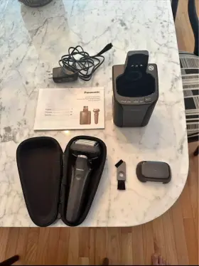 Es-ls9a-k Panasonic Arc6 Rechargeable Shaver With Cleaning Charging Station