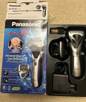 Es-rt47 Panasonic Arc 3 Mens Advanced Shave And Trim Solution Hair Es-rt47- S With Box Es-rt47 Panasonic Arc 3 Mens Advanced Shave And Trim Solution Hair Es-rt47- S With Box
