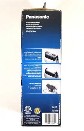 Es-rw30-s Panasonic Electric Shaver Razor Mens Dual Foil Head Rechargeable Vguc #3