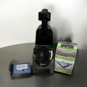 Rc9-03 Panasonic Self-cleaning Shaver Charger Base And 4 Solution Cartridges