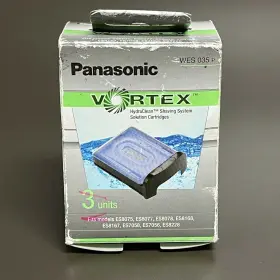 Wes035p Panasonic Vortex Hydraclean Shaving System Solution Cartridges 3 Units