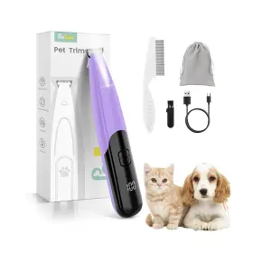5175 Papmini Dog Paw Trimmer With Led Light 35db Low Noise Trimmers For Dog... Fast Ship