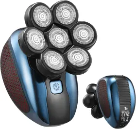 Jk1800 Paubea Head Shaver For Bald Men 6 In 1 7d Electric Razor Waterproof Wet Dry Cordless Bl