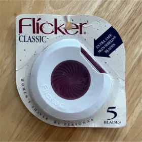 29-103-51 Personna Flicker Classic Womens Body Shaver 5 Extra Safe Blades Travel Size