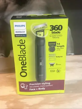 14-length Philips 075020110251 Oneblade Pro 360 Face And Body Li-ion Settings Qp6542/70 New