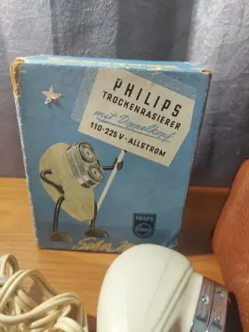 110-225v Philips Trockenraierer Mit Dollelkopf - Allstrom 1950s Razor Works #2