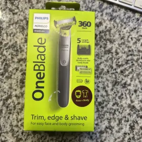 Philips 885272470740 Oneblade Trim Edge Shave 360 Blade 5 Length Settings Face New In Box