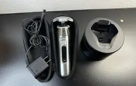 S9985 Philips 9985 Norelco Shaver Mens Silver Black Rechargeable Used
