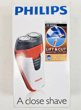 Hq132 Philips Electric Shaver Compact Battery Operated New Open Box
