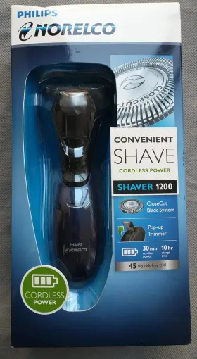 Philips Norelco 075020066046 New Electric Shaver 1200 Close/comfortable Shave
