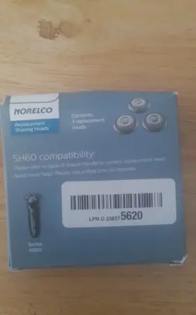 Sh60 Philips Norelco 075020081643 Sh60/72 Shaving Heads Compatible With Series 6000 Genuine #2