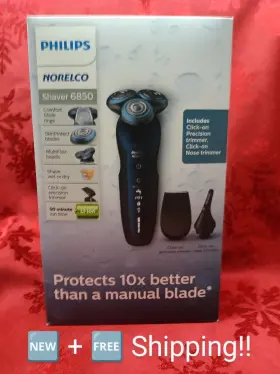 6850 Philips Norelco 075020081834 Electric Shaver With Precision Trimmer Nose Rare
