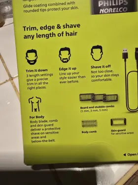 Philips Norelco 075020107923 Oneblade Trim Edge Shave Face And Body Usb-a New In The Box #3