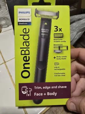 Philips Norelco 075020107923 Oneblade Trim Edge Shave Face And Body Usb-a New In The Box
