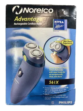 561x Philips Norelco Vintage 1999 Advantage Nivea Lotion Cordless Shaver Razor