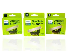 Philips Norelco 710103997177 3-pack Oneblade 3 X 360 Blade Replacement Wet And Dry Use New