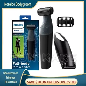 Philips Norelco Bg3010/15 Bodygroom Body Shaver For Men Showerproof Trimmer Bg3010/40