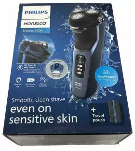 S3243 Philips Norelco Shaver 3600 Wet/dry Rechargeable Travel Case #7022 S3243 Philips Norelco Shaver 3600 Wet/dry Rechargeable Travel Case #7022