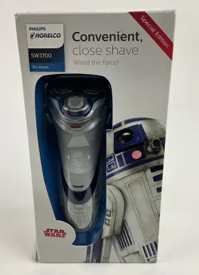 Philips Sw3700/87 Norelco Special Edition Star Wars R2-d2 Electric Flex Head Dry Shaver