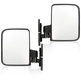 03rvm0001bbk-fba Pit66 Tractor Magnetic Side Mirrors 114lb Mirror Pair Textured Black