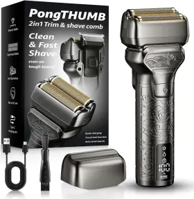 Cs615 Pongthumb 711181897982 Electric Razor For Men With Pop-up Trimmer Rechargeable Cordless Foil Shaver Fo Cs615 Pongthumb 711181897982 Electric Razor For Men With Pop-up Trimmer Rechargeable Cordless Foil Shaver Fo