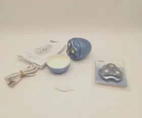 Pop Sonic 819573021981 Moon Shaver Blue For Face And Body With Extra Blades Charging Cable
