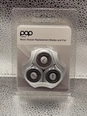 Pop Sonic 819573023152 Brand New Moon Shaver Replacement Blades And Foil Silver Pop Sonic 819573023152 Brand New Moon Shaver Replacement Blades And Foil Silver