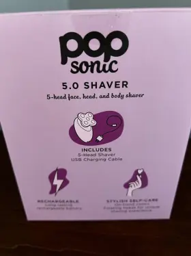 Pop Sonic 819573023503 5.0 Shaver Face Head And Body Led Purple New Sealed #3 Pop Sonic 819573023503 5.0 Shaver Face Head And Body Led Purple New Sealed #3