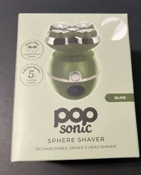 Pop Sonic 819573027761 New Sphere Shaver Rechargeable Unisex 5-head Olive