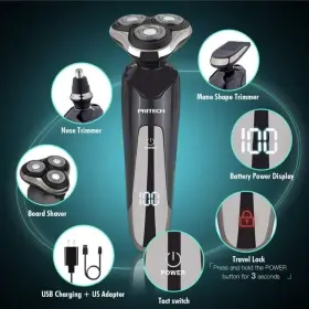 Rsm-1505 Pritech Rechargeable Mens Grooming Set Led Display Used #2