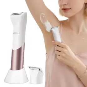 Tgus-pr-8020-champagne Pritech Bikini Trimmer For Women 2-in-1 Electric Razors With Body/round/curv