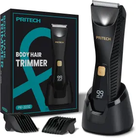 Us-pr-3233 Pritech Manscape Body Hair Trimmer Waterproof Mens Grooming Shaver Usb C Wet Dry
