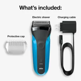 310s Procter & Gamble Braun Series 3 Electric Foil Shaver For Men - Rechargeable Wet And Dry Blue #3