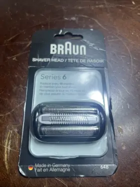 Procter & Gamble 313043816812 Braun Series 6 64b Replacement Shaver Head With Skinguard Black New Gen