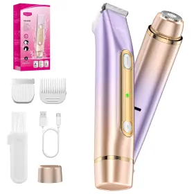 Hd-706 Pvbkz 2 In 1 Bikini Trimmer For Women Dual Head Electric Razor Ipx7 Waterproof We