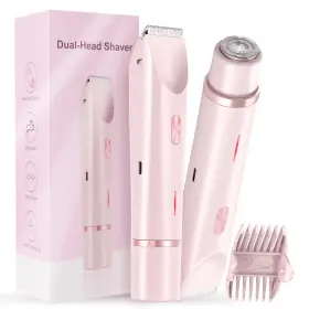 Zwq10010-pn Qeuci Women Bikini Trimmer Dual-head Hair For 2-in-1 Shaver W