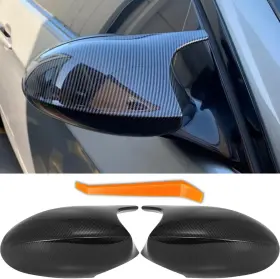 Qcr01650 Qlhshop 1pair Car Side Mirror Covers Caps Replacement For Carbon Fiber Style