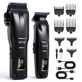 Xyin-b2d4 Qqtin Hair Clippers For Men Professional Cordless Electric Trimmer With Fast