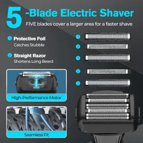 Qulem 768346904085 Electric Razor For Men 2-speed 5-blade Shavers Face Cordles #2 Qulem 768346904085 Electric Razor For Men 2-speed 5-blade Shavers Face Cordles #2