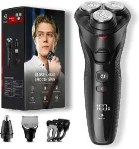 Ipx7 Rategist 313090557577 Cordless Electric Razor For Men 3-in-1 Shaver Beard/nose/sideburns - W