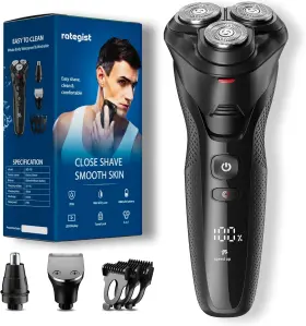 Rategist-9 Rategist 711181468731 Cordless Electric Razor For Men 3-in-1 Shaver Beard/nose/sideburns - Ipx7 W