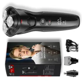 787-ceramic Rategist Cordless Mens Electric Razor 3-in-1 Waterproof Shaver For Beard Nose And