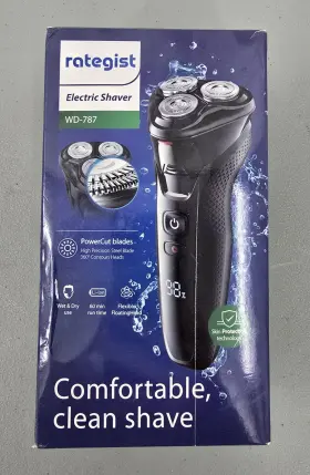 Wd-787 Rategist Electric Shaver Wet Dry Cordless Rechargeable Nose Hair Trimmer
