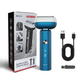 8903-navy Rayi Electric Shaver For Men With Floating Arc 3-blade 9000 Rpm Magnetic Head 1