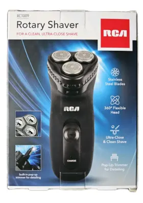 Rc1009 Rca Electric Shaver Mens 3d Cordless With Pop-up Trimmer
