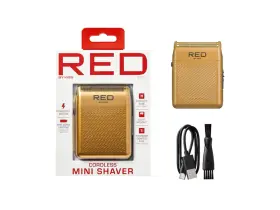 Sv03 Red By Kiss Cordless Mini Shaver Gold Titanium Foil Travel Size New