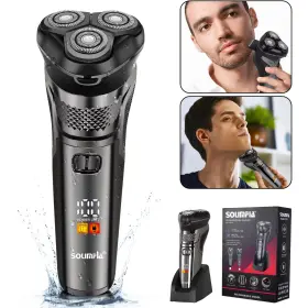 Redbreak Hp-915 Men S Beard Trimmer Cordless Rechargeable Led Display Ipx7 Waterproof Quiet Razo