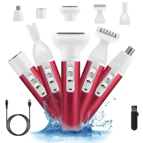 Redtagtown 616361649156 5in1 Electric Shaver For Women Wet Dry Usb Rechargeable Body Facial Hair Remover